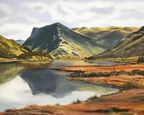 England Crummock Water Lake paint by number