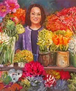 Floral Shop Seller paint by number