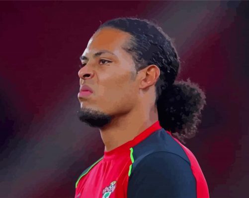 Footballer Virgil Van Dijk paint by number