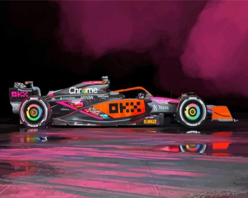 Formula 1 Mclaren Race Car Paint by number