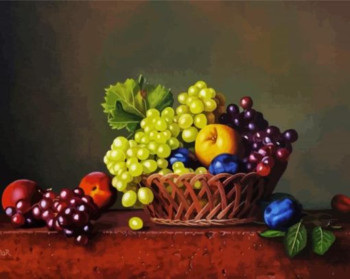 Fruits Basket Still Life paint by number