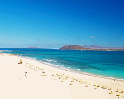 Fuerteventura Beach paint by number