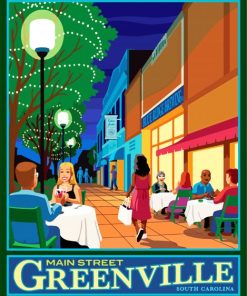 Greenville Poster paint by number