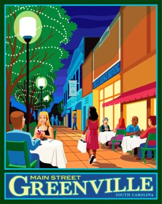 Greenville Poster paint by number