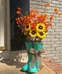 Gumboots And Sunflowers paint by number