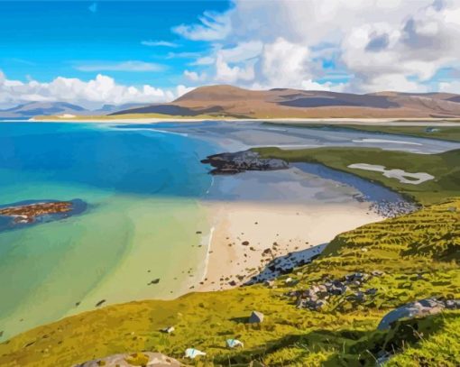 Hebrides Island Beach Scotland paint by number