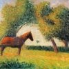 Horse And Cart By Georges Seurat paint by number