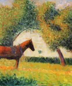 Horse And Cart By Georges Seurat paint by number