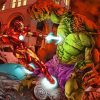 Hulk And Iron Man Heroes paint by number