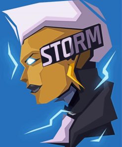 Illustration Marvel Comics Storm Paint by number