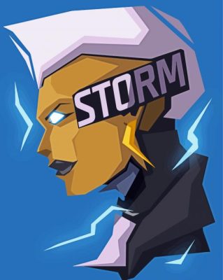 Illustration Marvel Comics Storm Paint by number