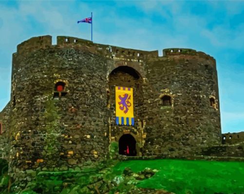 Ireland Carrickfergus Castle paint by number