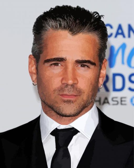 Irish Actor Colin Farrell paint by number