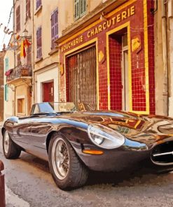 Jaguar E Type paint by number