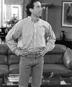 Jerry Seinfeld In Black And White paint by number