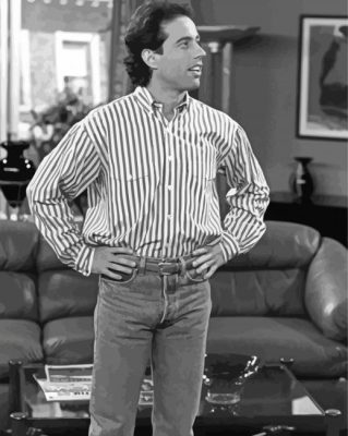 Jerry Seinfeld In Black And White paint by number