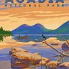 Jordan Pond Acadia National Park Poster paint by number