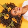 Lady With Flowers In Hair paint by number