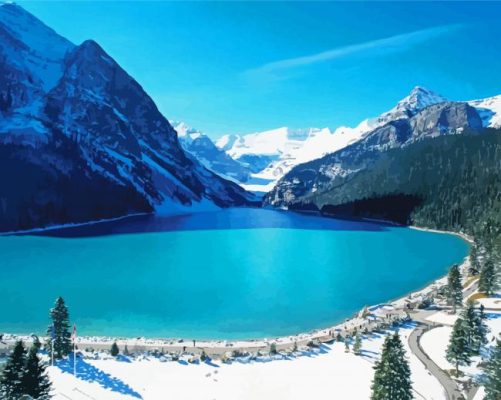 Lake Louise Columbia paint by number