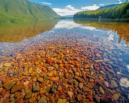 Lake McDonald Paint by number