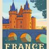 Loire Castle France Poster paint by number