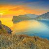 Lulworth Cove Sunset Scene Paint by number