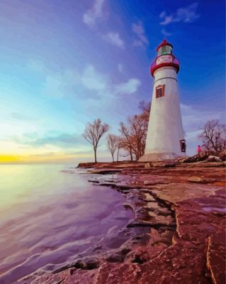 Marblehead Lighthouse paint by number