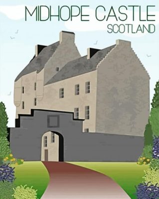 Midhope Castle Poster paint by number