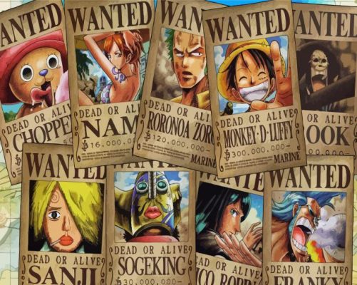 One Piece Wanted Posters paint by number