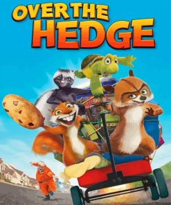 Over The Hedge Cartoon Poster paint by number