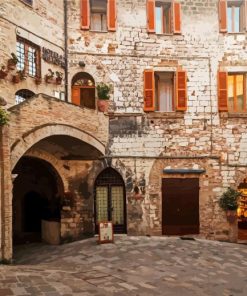 Perugia Old Buildings paint by number