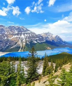 Peyto Lake National Park paint by number