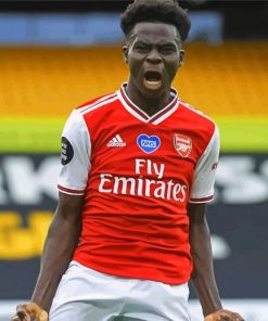 Professional Footballer Bukayo Saka paint by number