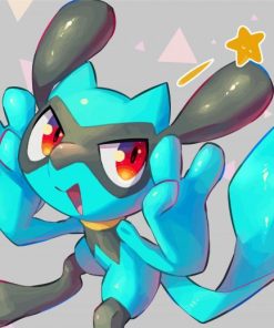 Riolu Pokemon Art paint by number