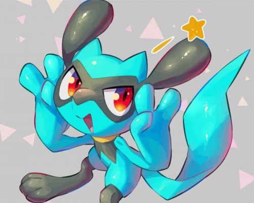 Riolu Pokemon Art paint by number