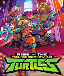 Rise Of The Teenage Mutant Ninja Turtles Poster Paint by number