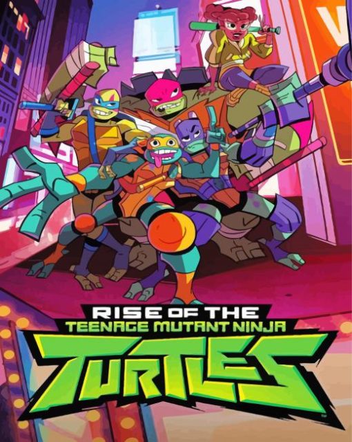 Rise Of The Teenage Mutant Ninja Turtles Poster Paint by number