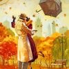 Romantic Autumn Couple paint by number