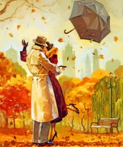 Romantic Autumn Couple paint by number