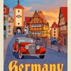 Rothenburg Germany Travel Poster paint by number