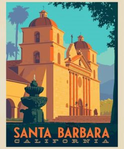 Santa Barbara California Poster paint by number