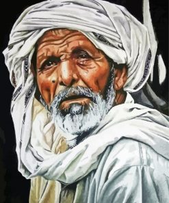 The Old Arabian Man Paint by number