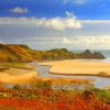 The Three Cliffs Bay Swansea Beach paint by number