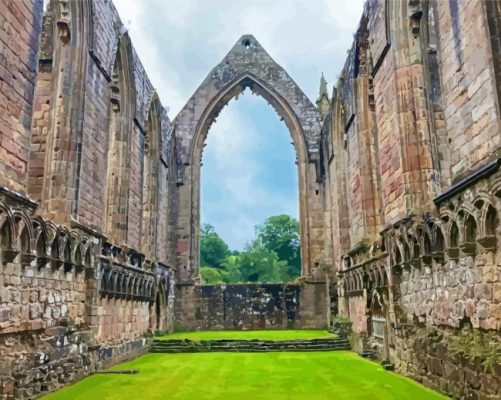 Thee Bolton Abbey Ruins Paint by number