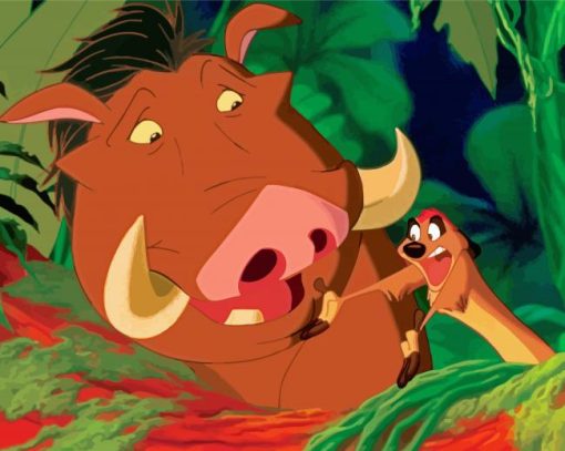 Timon And Pumbaa Lion King Paint by number