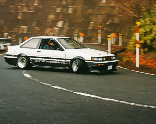 Toyota Ae86 Drift Paint by number