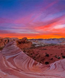 Valley Of Fire State Park At Sunset paint by number