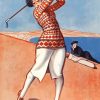 Woman Golfer Paint by number