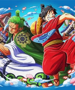 Zoro Luffy D Monkey paint by number