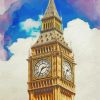 Abstract Big Ben Tower paint by number